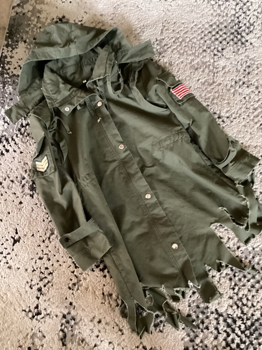 Resident Evil women’s trench coat and chest and thigh harness -SZ M